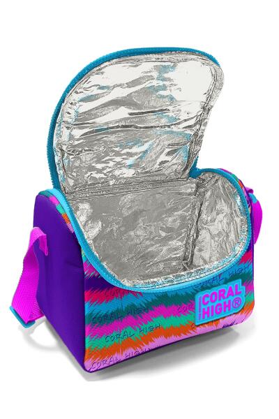 Coral High Kids Mor Pembe Kedi Desenli Thermo Beslenme Çantası 11859 - 4