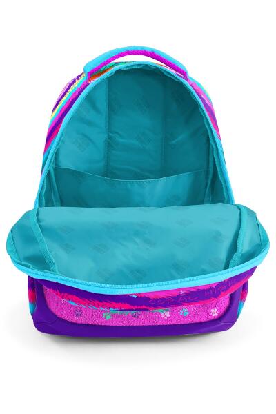 Coral High Kıds Mor Pembe Kedi Desenli Üç Bölmeli Okul Sırt Çantası 23477 - 3