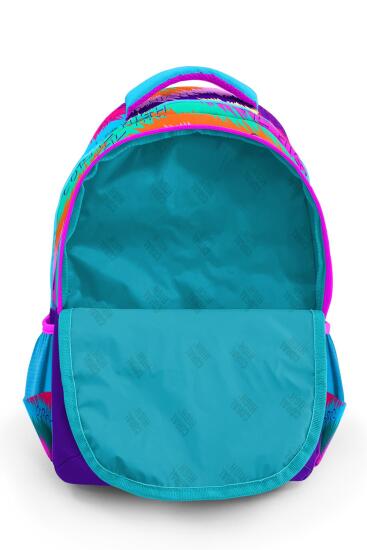 Coral High Kıds Mor Pembe Kedi Desenli Üç Bölmeli Okul Sırt Çantası 23477 - 8