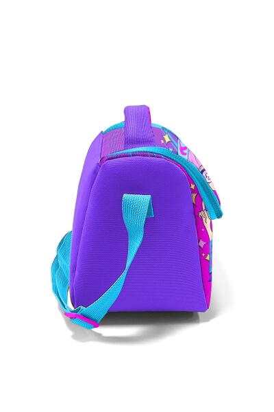 Coral High Kids Mor Pembe Mavi Simli K-Pop Desenli Thermo Beslenme Çantası 11849 - 2