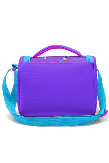 Coral High Kids Mor Pembe Mavi Simli K-Pop Desenli Thermo Beslenme Çantası 11849 - 3