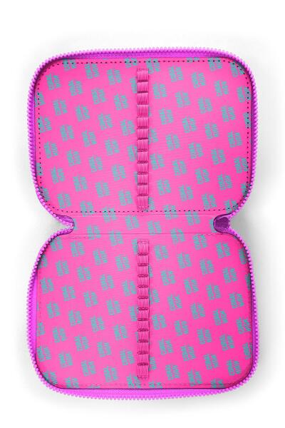 Coral High Kids Mor Pembe Unicorn Deniz Kızı Desenli Çift Katlı Kalem Çanta 11138 - 7