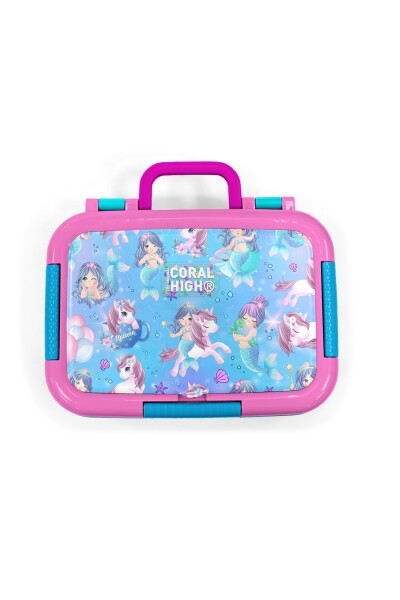Coral High Kids Mor Pembe Unicorn Deniz Kızı Desenli Paslanmaz Çelik Beslenme Kabı 39310 - 5