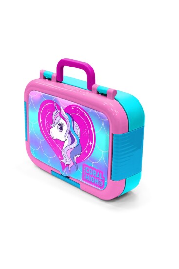 Coral High Kids Mor Pembe Unicorn Desenli Paslanmaz Çelik Beslenme Kabı 39327 - 4