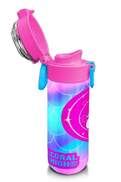 Coral High Kids Mor Pembe Unicorn Desenli Pipetli ve Direkt İçim Çelik Termos 500 ml 31807 - 6