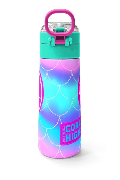 Coral High Kids Mor Pembe Unicorn Desenli Pipetli ve Direkt İçim Çelik Termos 500 ml 31807 - 4