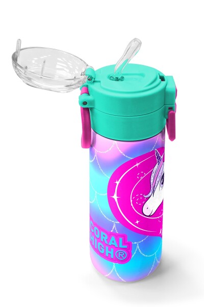 Coral High Kids Mor Pembe Unicorn Desenli Pipetli ve Direkt İçim Çelik Termos 500 ml 31807 - 5