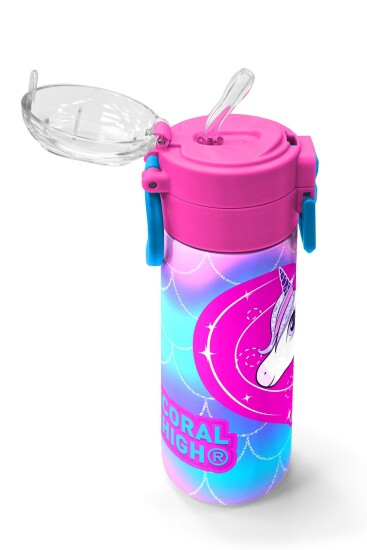 Coral High Kids Mor Pembe Unicorn Desenli Pipetli ve Direkt İçim Çelik Termos 500 ml 31807 - 5