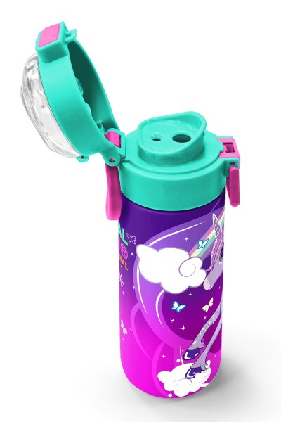 Coral High Kids Mor Pembe Unicorn Desenli Pipetli ve Direkt İçim Çelik Termos 500 ml 31923 - 6