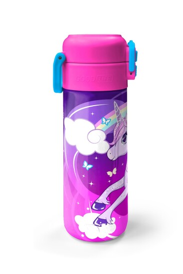 Coral High Kids Mor Pembe Unicorn Desenli Pipetli ve Direkt İçim Çelik Termos 500 ml 31923 - 5