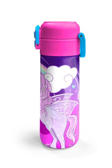 Coral High Kids Mor Pembe Unicorn Desenli Pipetli ve Direkt İçim Çelik Termos 500 ml 31923 - 6