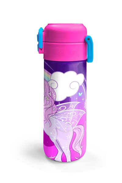 Coral High Kids Mor Pembe Unicorn Desenli Pipetli ve Direkt İçim Çelik Termos 500 ml 31923 - 6