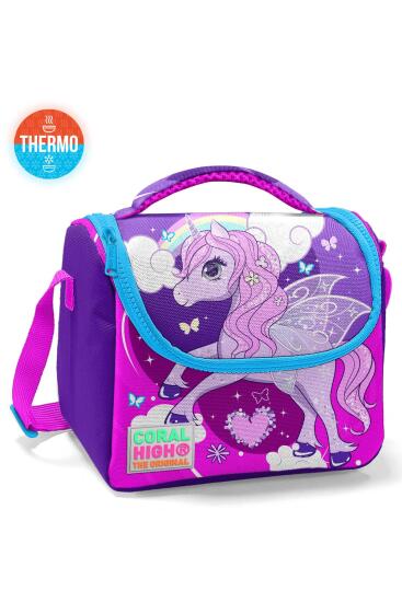 Coral High Kids Mor Pembe Unicorn Desenli Thermo Beslenme Çantası 11708 - Coral High KIDS