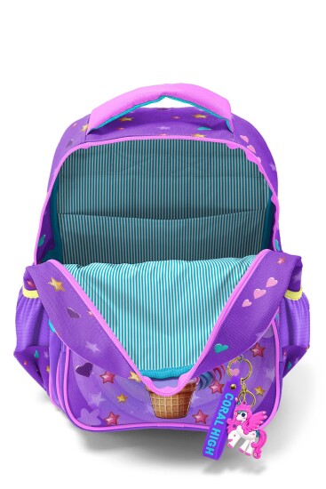 Coral High Kids Mor Pembe Unicorn Dondurma Desenli 3’lü Okul Çanta Seti SET0114421 - 3