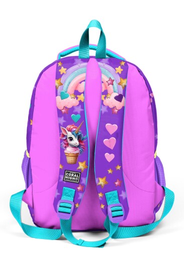 Coral High Kids Mor Pembe Unicorn Dondurma Desenli 3’lü Okul Çanta Seti SET0114421 - 5