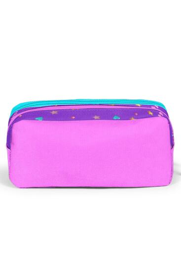 Coral High Kids Mor Pembe Unicorn Dondurma Desenli İki Bölmeli Kalem Çantası 12095 - 3