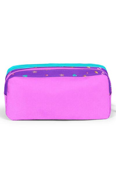 Coral High Kids Mor Pembe Unicorn Dondurma Desenli İki Bölmeli Kalem Çantası 12095 - 3