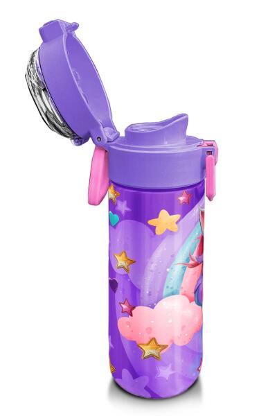 Coral High Kids Mor Pembe Unicorn Dondurma Desenli Pipetli ve Direkt İçim Çelik Termos 500 ml 31859 - 6