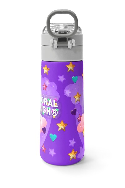 Coral High Kids Mor Pembe Unicorn Dondurma Desenli Pipetli ve Direkt İçim Çelik Termos 500 ml 31859 - 4