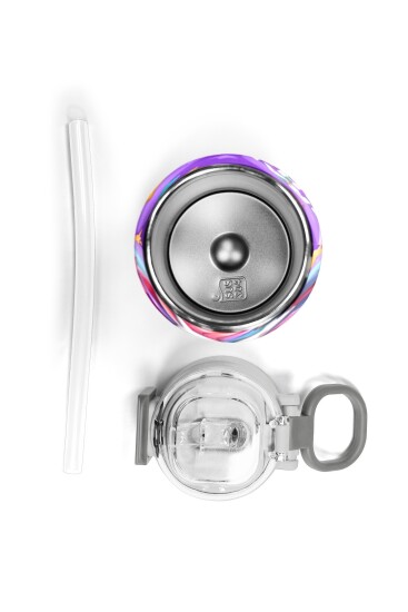 Coral High Kids Mor Pembe Unicorn Dondurma Desenli Pipetli ve Direkt İçim Çelik Termos 500 ml 31859 - 7