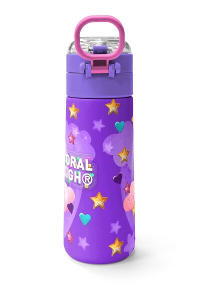 Coral High Kids Mor Pembe Unicorn Dondurma Desenli Pipetli ve Direkt İçim Çelik Termos 500 ml 31859 - 4