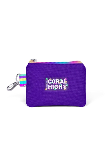 Coral High Kids Mor Rainbow Fermuarlı Bozuk Para Çantası 21921 