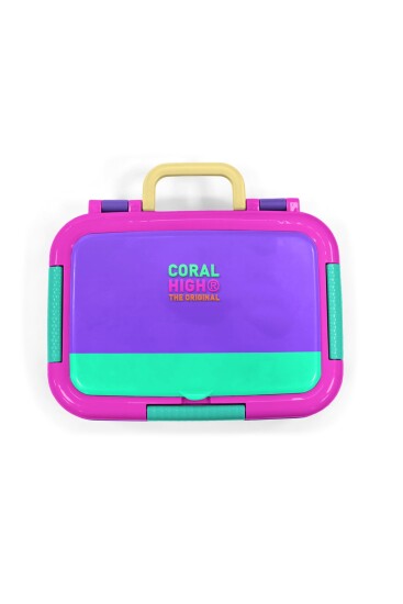 Coral High Kids Mor Renk Detaylı Desenli Paslanmaz Çelik Beslenme Kabı 39247 - 5