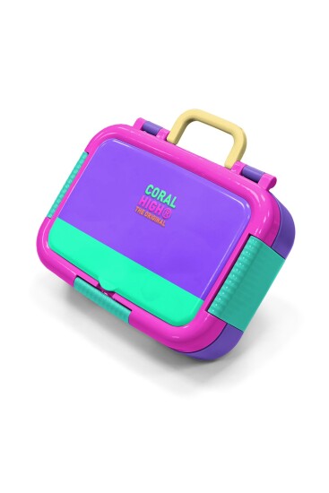 Coral High Kids Mor Renk Detaylı Desenli Paslanmaz Çelik Beslenme Kabı 39247 - 1