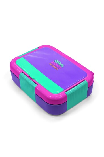 Coral High Kids Mor Renk Detaylı Desenli Paslanmaz Çelik Beslenme Kabı 39247 - 2