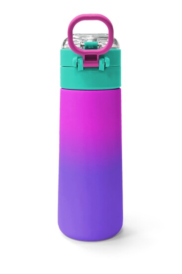 Coral High Kids Mor Renk Geçişli Desenli Pipetli ve Direkt İçim Çelik Termos 500 ml 31963 - 4