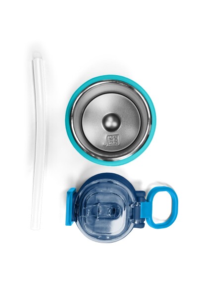 Coral High Kids Mor Renk Geçişli Desenli Pipetli ve Direkt İçim Çelik Termos 500 ml 31964 - 7
