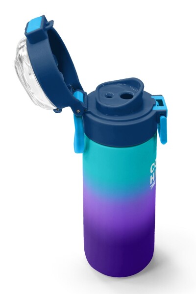 Coral High Kids Mor Renk Geçişli Desenli Pipetli ve Direkt İçim Çelik Termos 500 ml 31964 - 6