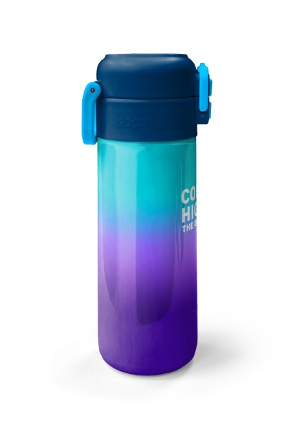 Coral High Kids Mor Renk Geçişli Desenli Pipetli ve Direkt İçim Çelik Termos 500 ml 31964 - 5