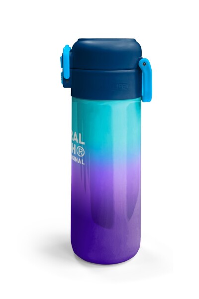 Coral High Kids Mor Renk Geçişli Desenli Pipetli ve Direkt İçim Çelik Termos 500 ml 31964 - 6