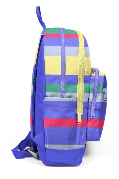 Coral High Kids Mor Sarı Lavanta Çizgi Desenli Okul Sırt Çantası 33202 - 5