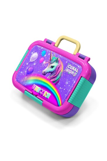Coral High Kids Mor Simli Unicorn Desenli Paslanmaz Çelik Beslenme Kabı 39361 - Coral High