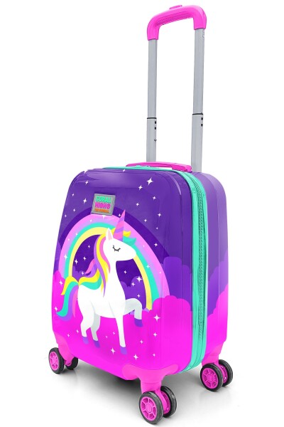 Coral High Kids Mor Su Yeşili Unicorn Desenli Çocuk Valizi 16729 - 3