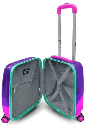 Coral High Kids Mor Su Yeşili Unicorn Desenli Çocuk Valizi 16729 - 5