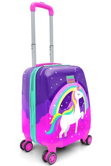 Coral High Kids Mor Su Yeşili Unicorn Desenli Çocuk Valizi 16729 - 8