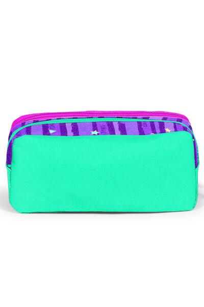 Coral High Kids Mor Su Yeşili Unicorn Desenli İki Bölmeli Kalem Çantası 12059 - 3