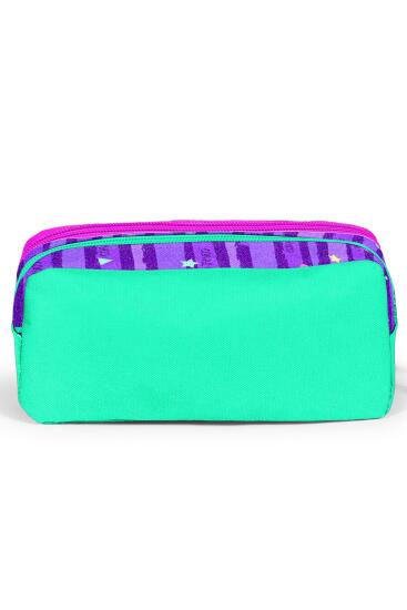 Coral High Kids Mor Su Yeşili Unicorn Desenli İki Bölmeli Kalem Çantası 12059 - 3