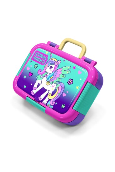 Coral High Kids Mor Su Yeşili Unicorn Desenli Paslanmaz Çelik Beslenme Kabı 39325 - Coral High