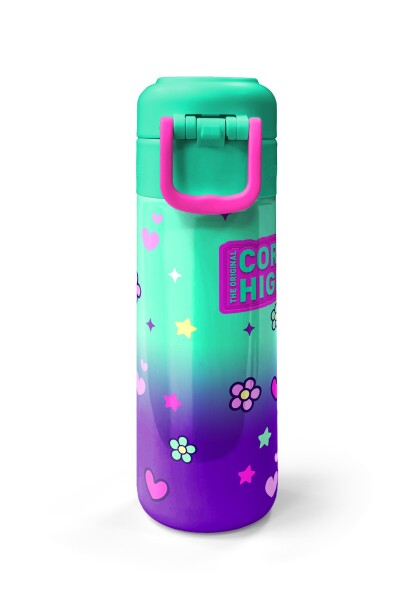 Coral High Kids Mor Su Yeşili Unicorn Desenli Pipetli ve Direkt İçim Çelik Termos 500 ml 31805 - 7