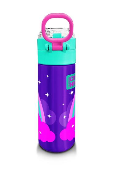 Coral High Kids Mor Su Yeşili Unicorn Desenli Pipetli ve Direkt İçim Çelik Termos 500 ml 31818 - 3