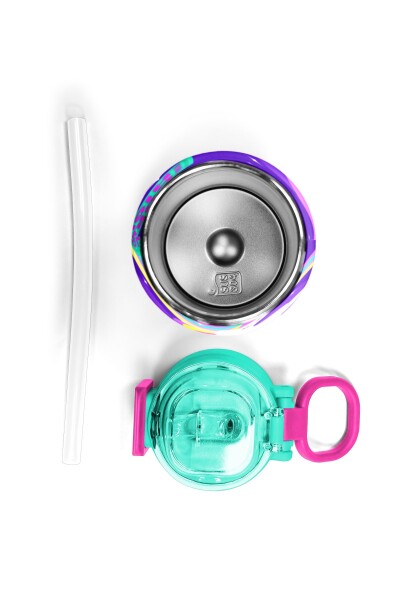 Coral High Kids Mor Su Yeşili Unicorn Desenli Pipetli ve Direkt İçim Çelik Termos 500 ml 31818 - 7