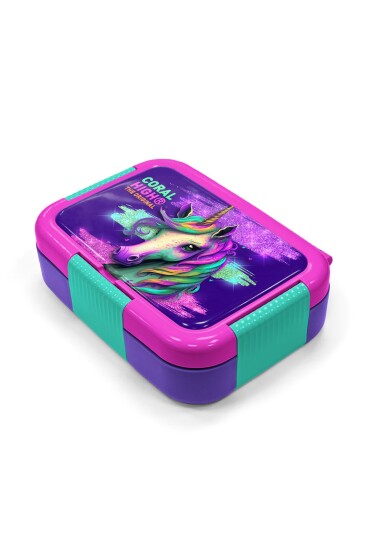 Coral High Kids Mor Unicorn Desenli Paslanmaz Çelik Beslenme Kabı 39266 - 2