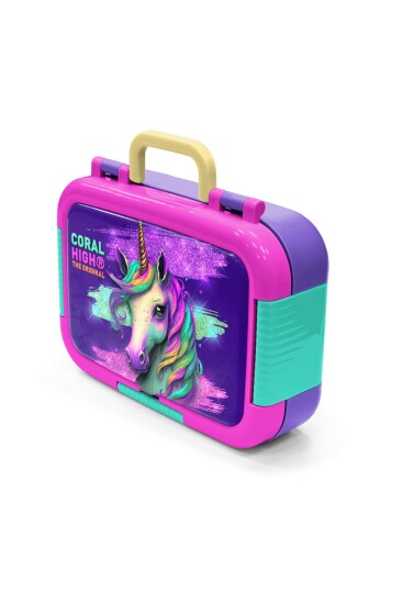 Coral High Kids Mor Unicorn Desenli Paslanmaz Çelik Beslenme Kabı 39266 - 4