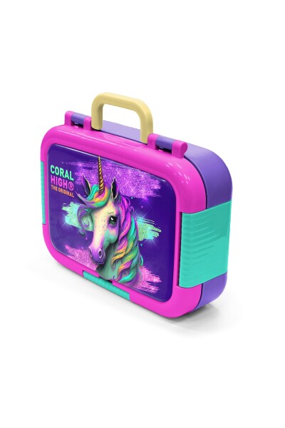 Coral High Kids Mor Unicorn Desenli Paslanmaz Çelik Beslenme Kabı 39266 - 4