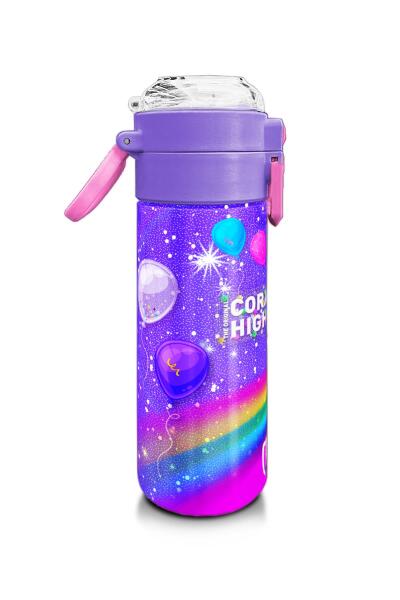 Coral High Kids Mor Unicorn Desenli Pipetli ve Direkt İçim Çelik Termos 500 ml 31837 - 2