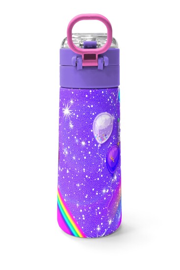 Coral High Kids Mor Unicorn Desenli Pipetli ve Direkt İçim Çelik Termos 500 ml 31837 - 4